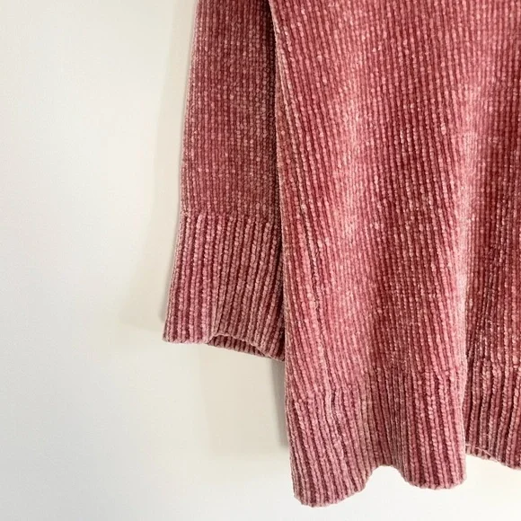 Wilfred Aritzia Violetta Chenille V-Neck Wife Sleeve Sweater in Rose Mauve - Picture 8 of 13